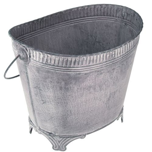Floristik24 Plantenbak plantenbak metaal bloempot paars wit H16,5cm