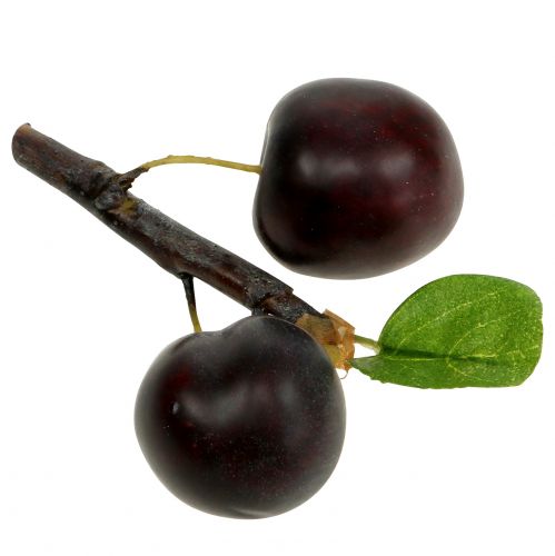 Kunst pruimtak met 2 pruimen 12cm