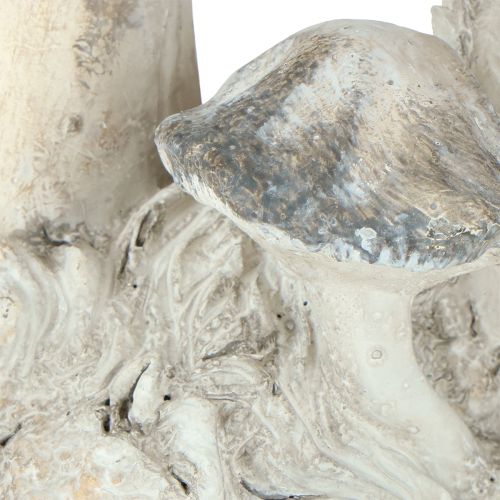 Artikel Paddenstoeldecoratie gegoten steen grijs wit gewassen 21,5×18×22cm