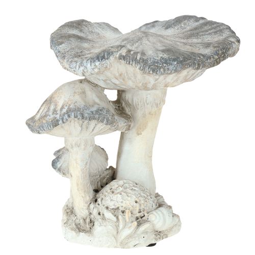 Artikel Paddenstoeldecoratie gegoten steen grijs wit gewassen 21,5×18×22cm