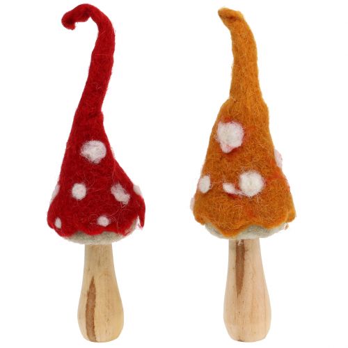 Floristik24 Paddestoelen voor herfstdecoratie 2 st