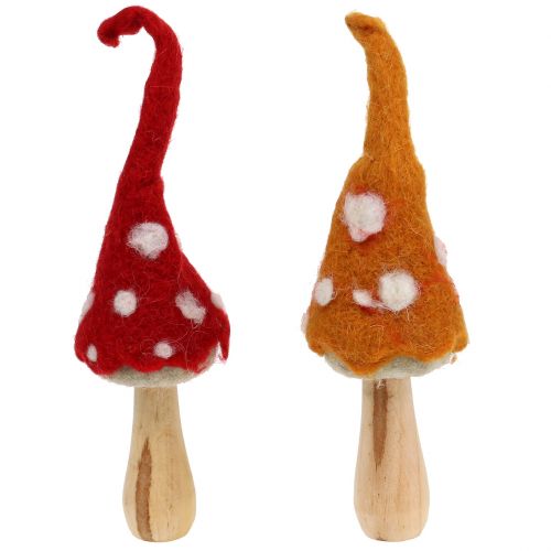 Artikel Paddestoelen voor herfstdecoratie 2 stks