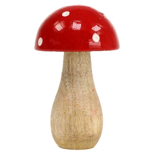 Floristik24 Paddenstoel gemaakt van hout rood 11,5cm