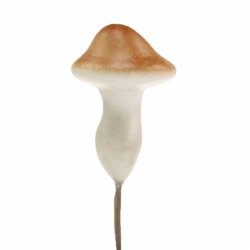 Floristik24 Paddestoelen op draad natuur 2cm 48st