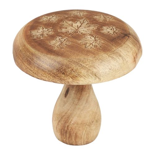 Floristik24 Houten paddestoeldecoratie paddestoelhoutdecoratie naturel herfstdecoratie Ø15cm H14,5cm