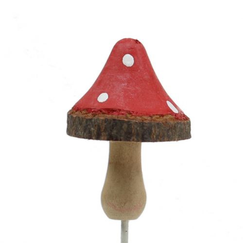 Houten paddestoelen om kleurrijke geassorteerde 4cm 12st te zetten