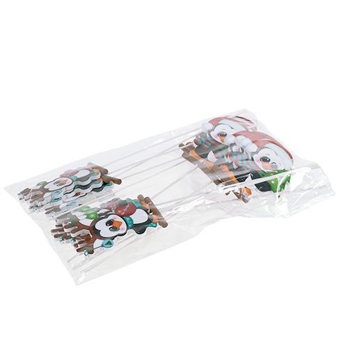 Floristik24 Pinguïn op stokje 8,5cm 16 st