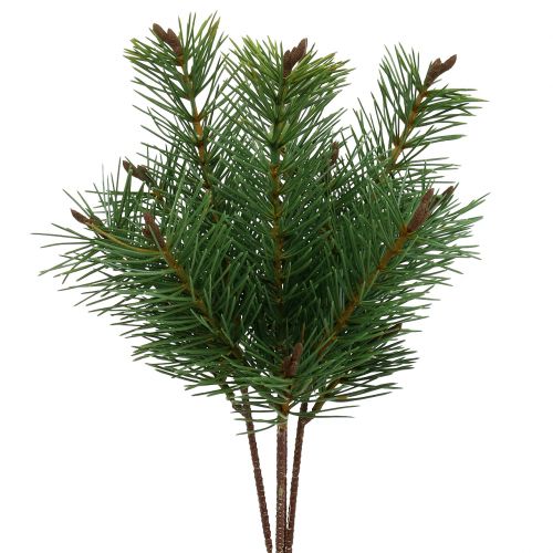Floristik24 Dennen kunsttak groen 33cm 4st
