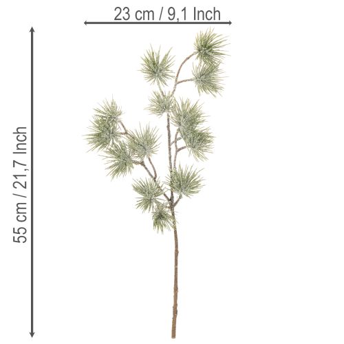 Kunstmatige sparrentak, grote dennentak voor winterdecoratie, 55 cm, 3 stuks | Floristik24.nl