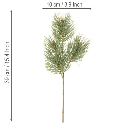 Decoratiebundel van kunstmatige dennentakken van 39 cm voor bloemstukken, 6 stuks. | Floristik24.nl