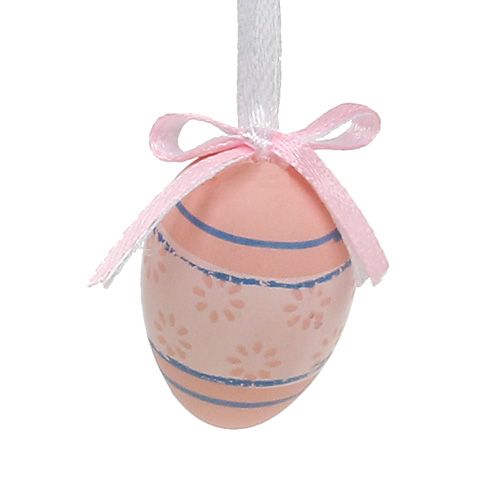 Floristik24 Kunststof eieren om op te hangen 4cm blauw-roze mix 36st