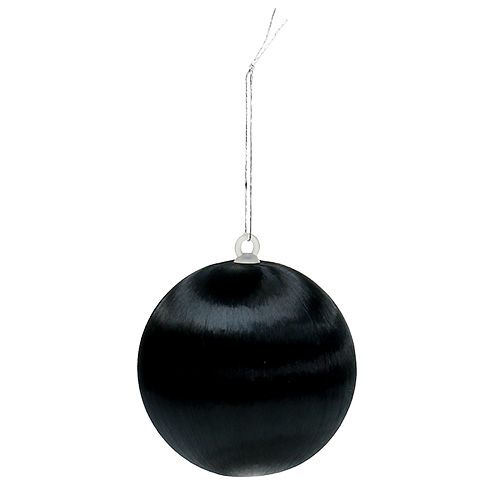 Plastic bal zwart Ø6cm 6st
