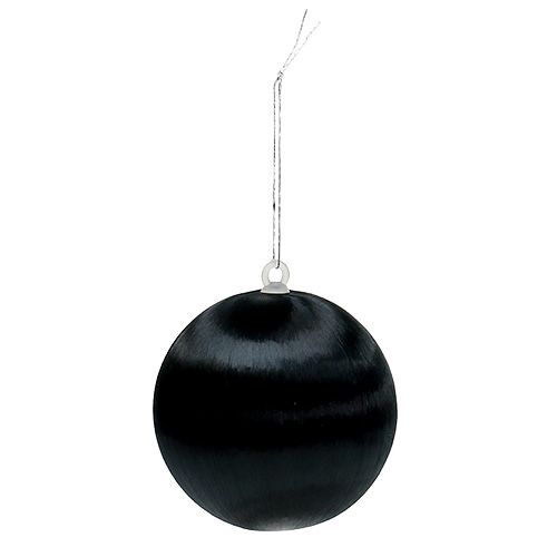 Floristik24 Plastic bal zwart Ø6cm 6st