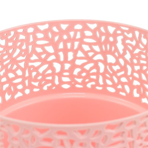 Floristik24 Kunststof plantenbak roze Ø14,5cm H15,5cm 1 stuk