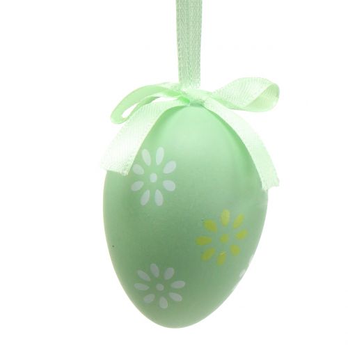 Floristik24 Paaseieren om op te hangen groen, wit, geel 6cm 12st