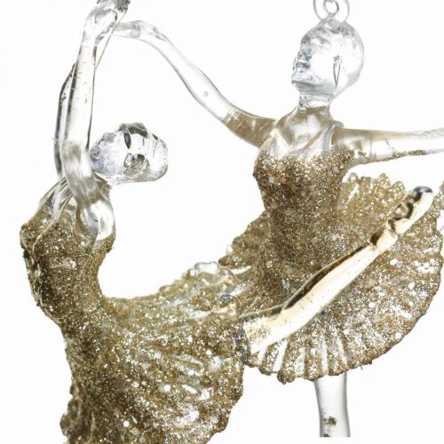 Floristik24 Decoratieve hanger danseres, kerstboomversiering, ballerina om op te hangen H14/13cm 2st