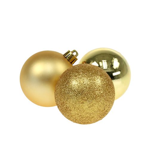 Floristik24 Kunststof bal goud kont. Ø5cm 9 st