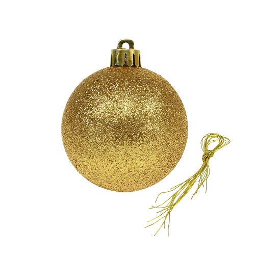 Floristik24 Kunststof bal goud kont. Ø5cm 9 st