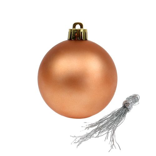 Floristik24 Kunststof ballenmix in bruin, koper Ø6cm 30st