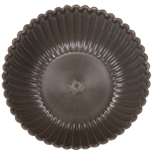 Geribbelde kom, antraciet, decoratieve kom, rond, 15 cm, 2 stuks | Floristik24.nl