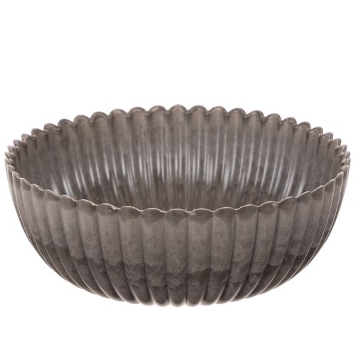 Ronde, gegroefde schaal, decoratieve vaas voor bloemstukken, 20 cm, 2 stuks kopen | Floristik24.nl
