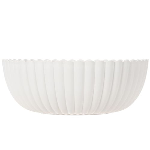 Decoratieve schaal, geribbeld, groot formaat 25 cm | Floristik24.nl