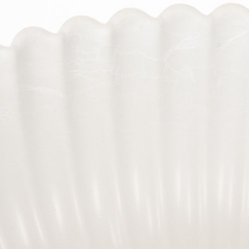 Decoratieve schaal, geribbeld, groot formaat 25 cm | Floristik24.nl