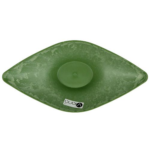Floristik24 Plastic kom ovaal 34cm x 17,5cm H10cm groen, 1stuk
