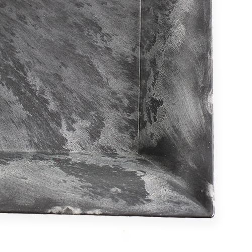 Floristik24 Vierkant kunststof bord antraciet 31cm x 31cm