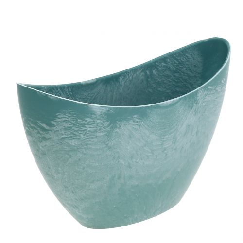 Floristik24 Decoratieve schaal plantenschaal blauw 24cm x 10cm H14cm 1 stuk