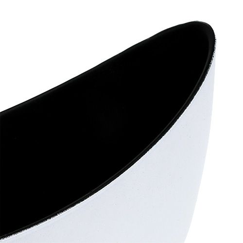 Floristik24 Kunststof boot wit 20cm x 9cm H12cm