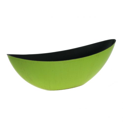 Floristik24 Deco Bowl Plantenschaal Groen Zwart 34cm x 11cm H11cm