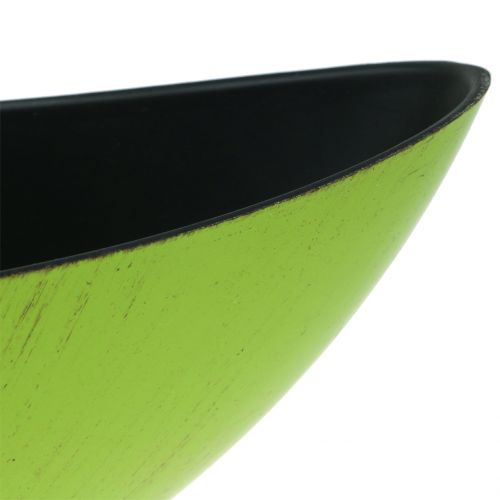 Floristik24 Deco Bowl Plantenschaal Groen Zwart 34cm x 11cm H11cm