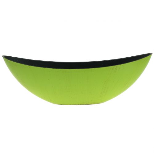Floristik24 Deco Bowl Plantenschaal Groen Zwart 34cm x 11cm H11cm