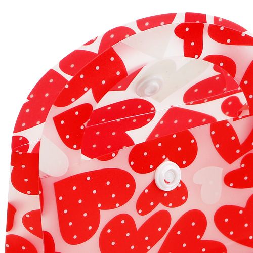 Floristik24 Plastic zak hartpatroon 9 cm x 9,5 cm x 3,5 cm 10 stks