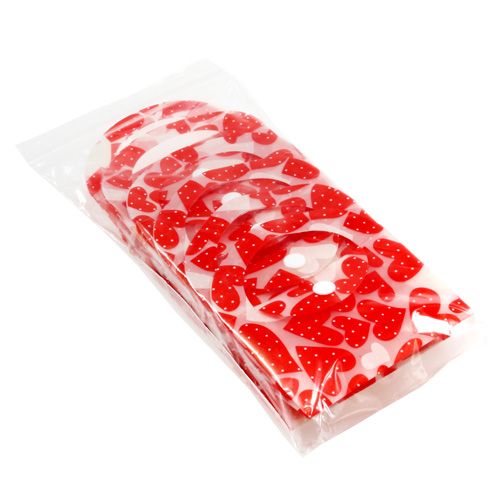 Floristik24 Plastic zak hartpatroon 9 cm x 9,5 cm x 3,5 cm 10 stks