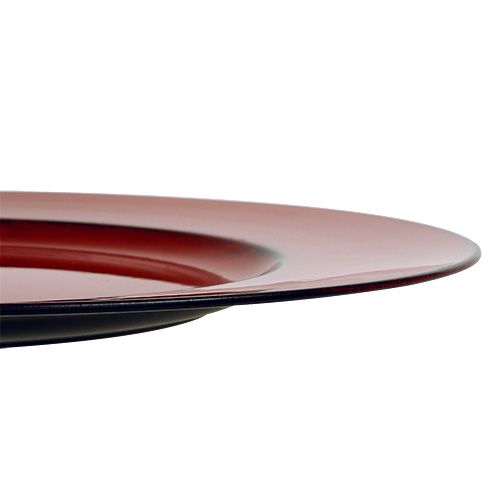 Artikel Kunststof bord Ø33cm rood-zwart