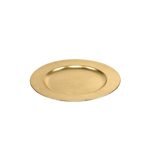 Artikel Kunststof bord goud Ø17cm 10st