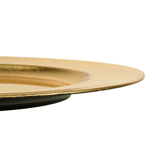 Artikel Kunststof bord goud Ø17cm 10st