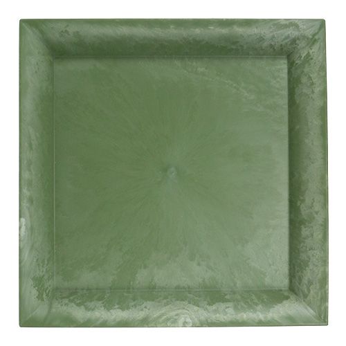 Kunststof bord groen vierkant 19,5 cm x 19,5 cm