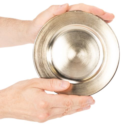 Kleine ronde glanzende decoratieve bordjes, 17 cm, 6 stuks | Floristik24.nl