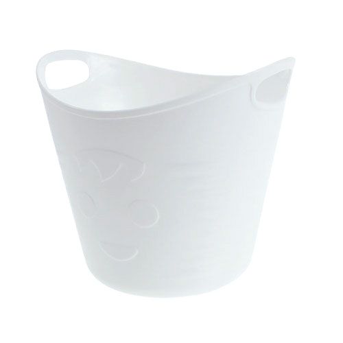 Floristik24 Plastic potten met handvatten 12st. 14cmx12cm wit