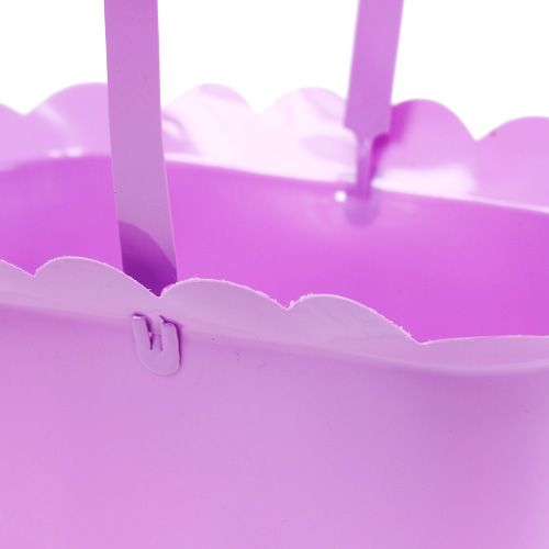 Floristik24 Kunststof pot ovaal met handvat veelkleurig 21,5cm x 11cm 10st