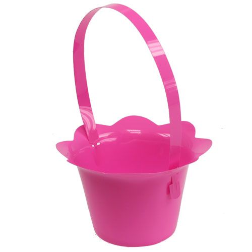 Floristik24 Plastic pot met handvat gekleurd Ø15cm H9,5cm 10st