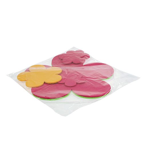 Floristik24 Placemat vilt bloem veelkleurig 6st
