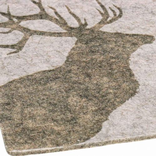 Floristik24 Placemat Kersttafeldecoratie bruin vilt 45×35cm 4st
