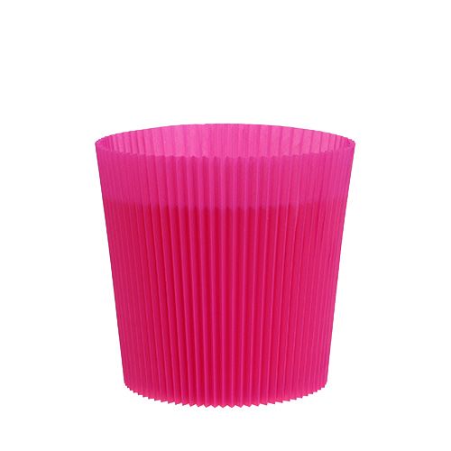 Floristik24 Geplooide manchetten Cerise 10,5cm 100 stuks