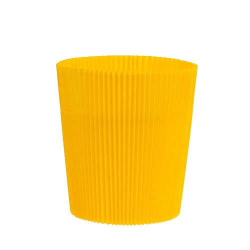 Floristik24 Geplooide manchetten geel 12,5cm 100 stuks