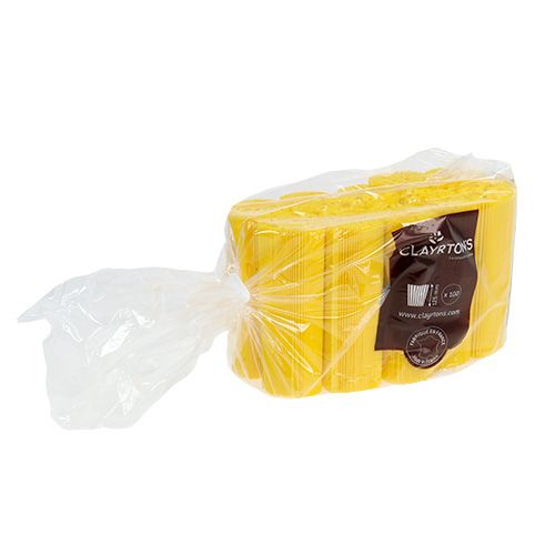 Artikel Geplooide manchetten geel 12,5cm 100 stuks