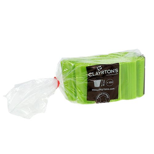 Floristik24 Geplooide manchetten lichtgroen 8,5cm 100st